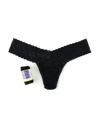 Buy black Hanky Panky Signature Lace Low Rise Thong - Packaged 4911p