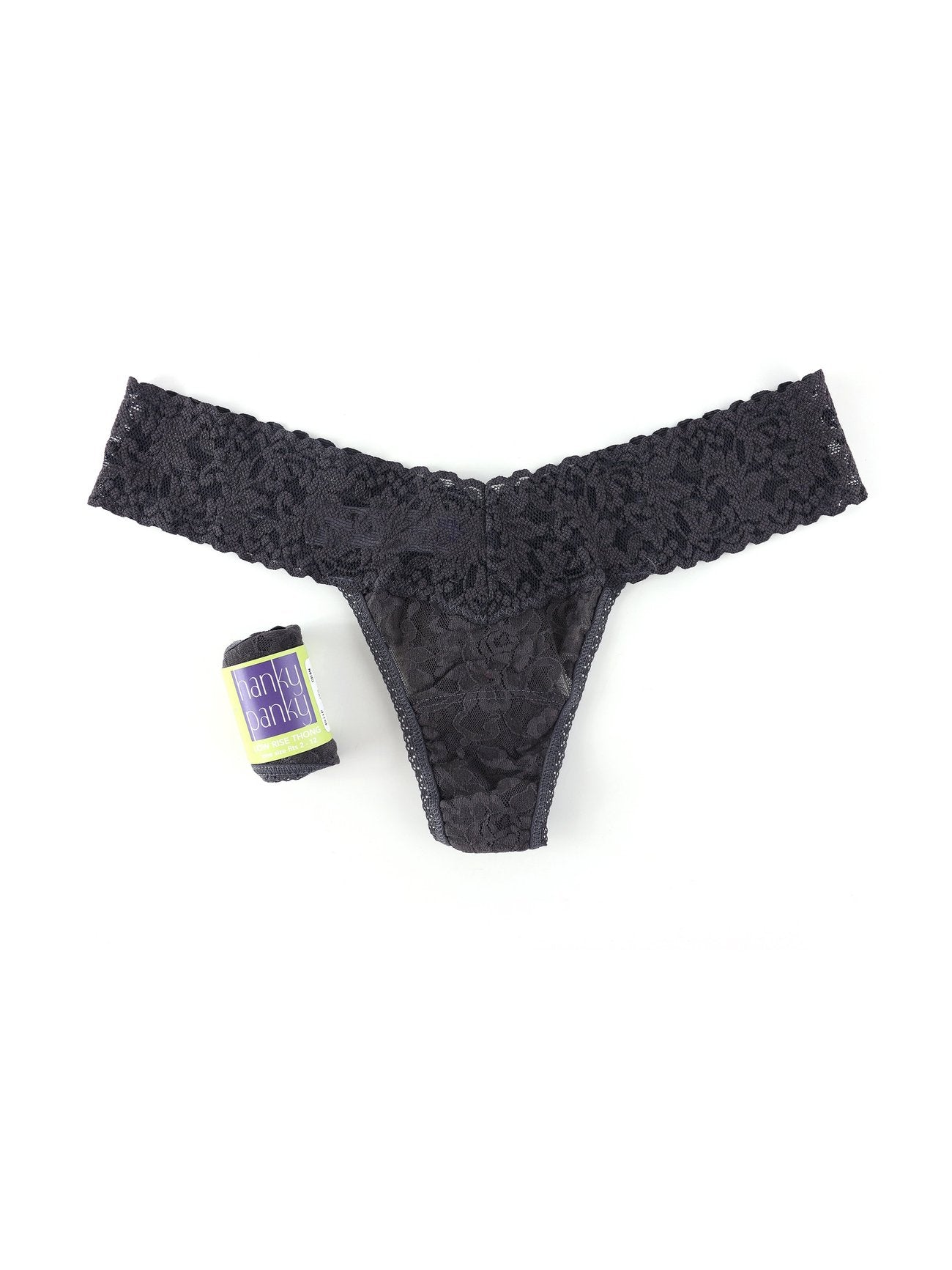Buy granite Hanky Panky Signature Lace Low Rise Thong - Packaged 4911p