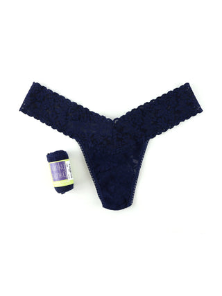 Buy navy Hanky Panky Signature Lace Low Rise Thong - Packaged 4911p