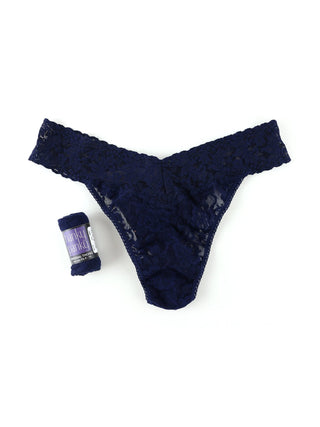 Buy navy Hanky Panky Signature Lace Original Rise Thong-Packaged 4811p