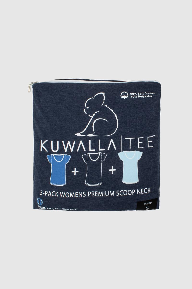 Kuwalla Tee Women 3 Pack Indigo Scoop Neck - 0
