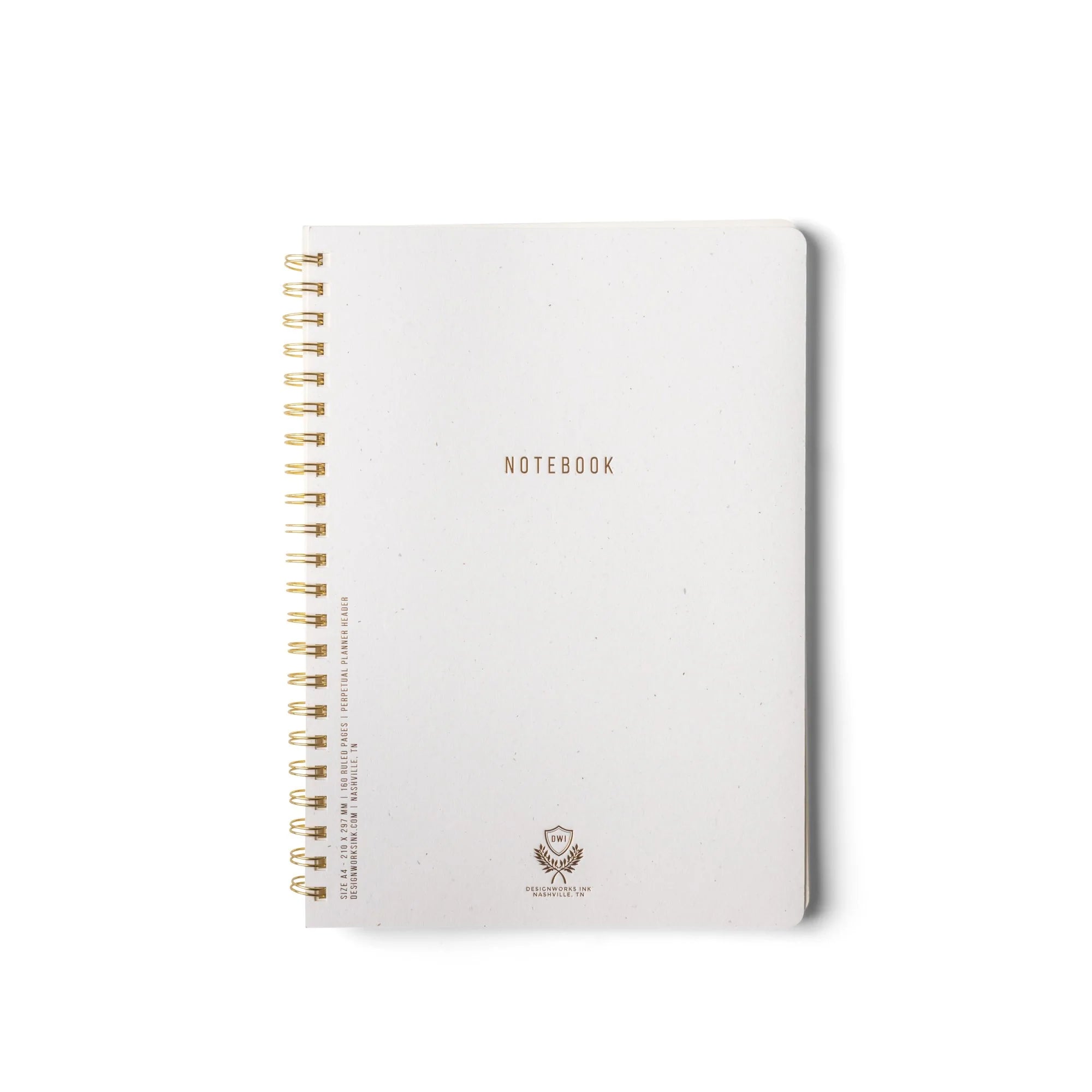Buy ivory Designworks Textured Paper Cover Twin Wire A4 Crest Notebook