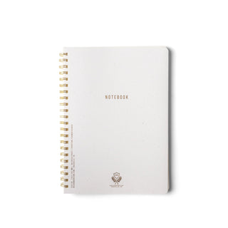 Buy ivory Designworks Textured Paper Cover Twin Wire A4 Crest Notebook