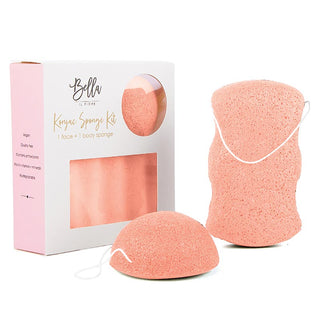 Buy pink Bella Konjac Gentle Exfoliating Sponge Set