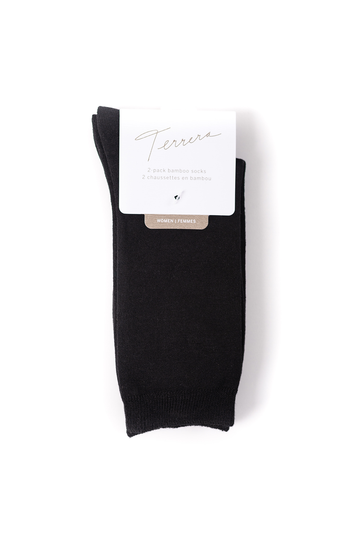 Terrera 2 Pack Bamboo Ladies Crew Length Socks