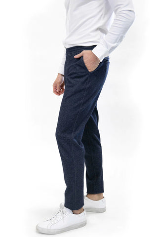 Buy indigo Raffi Aqua Cotton Easy Pants - RW12356p