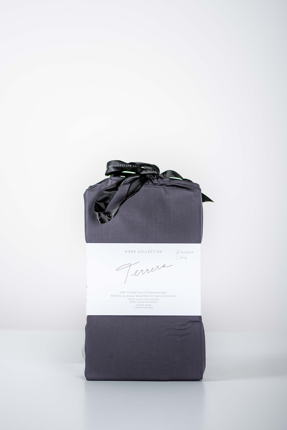 Terrera Bamboo Pillowcase Charcoal
