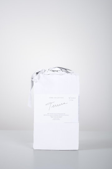 Terrera White Bamboo Pillowcase