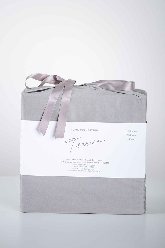 Terrera 3-Piece Solid Bamboo Duvet Cover Set