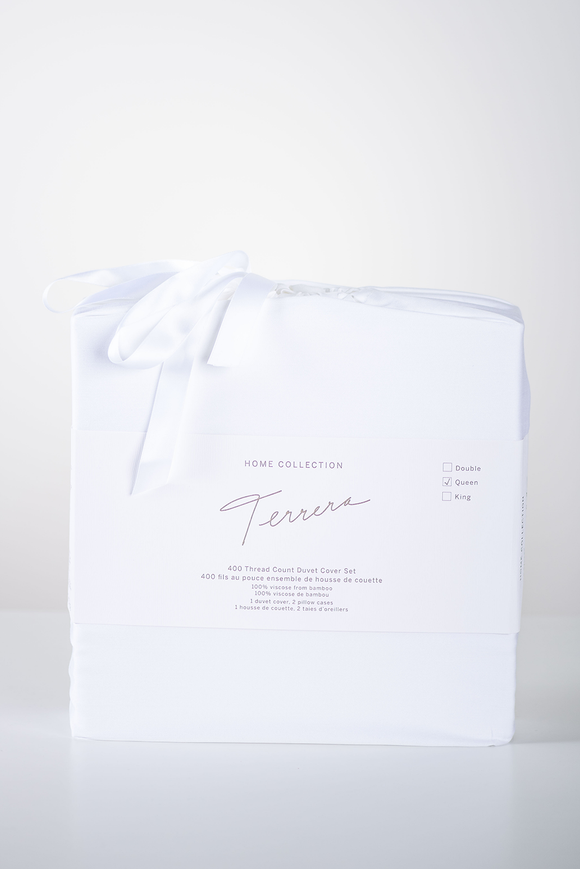 Terrera 3-Piece Solid Bamboo Duvet Cover Set