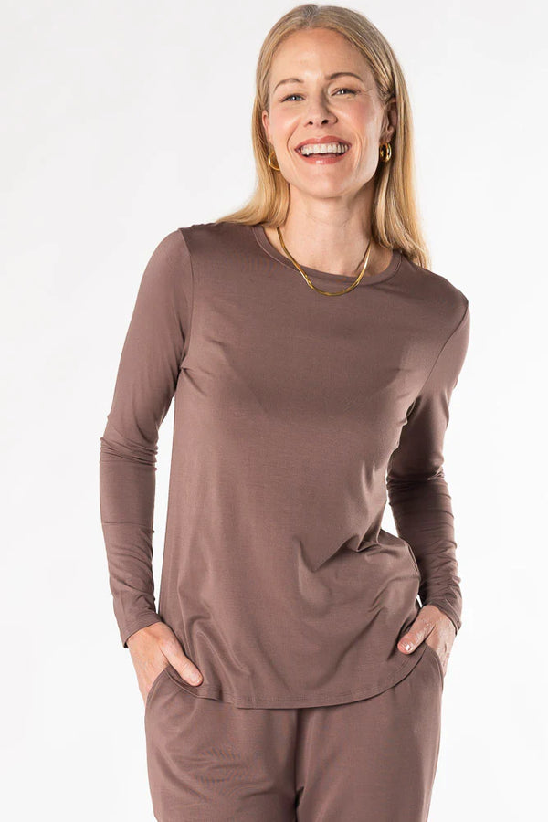 Terrera Georgia Crew Neck Long Sleeve Top