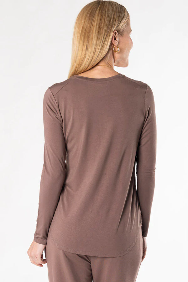 Terrera Georgia Crew Neck Long Sleeve Top