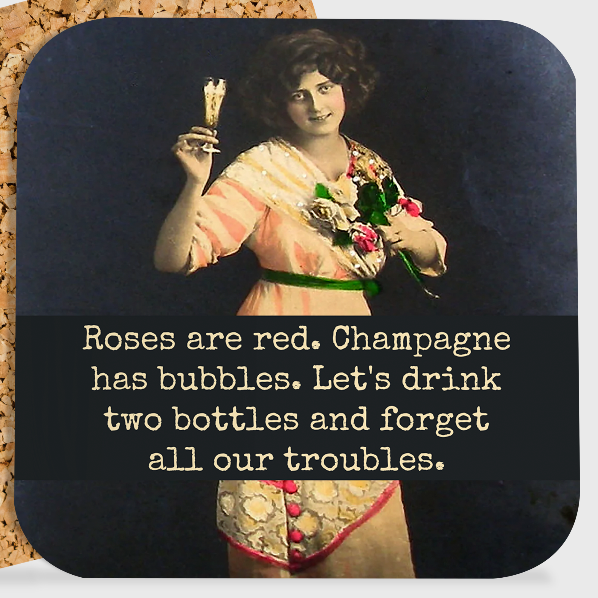 COASTER. Roses Are Red. Champagne Has Bubbles...-1