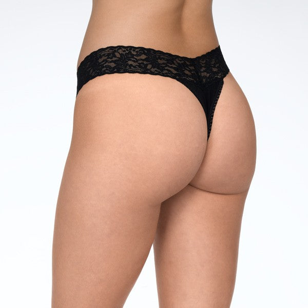 Hanky Panky Cotton with a Conscience Thong  Black Back 