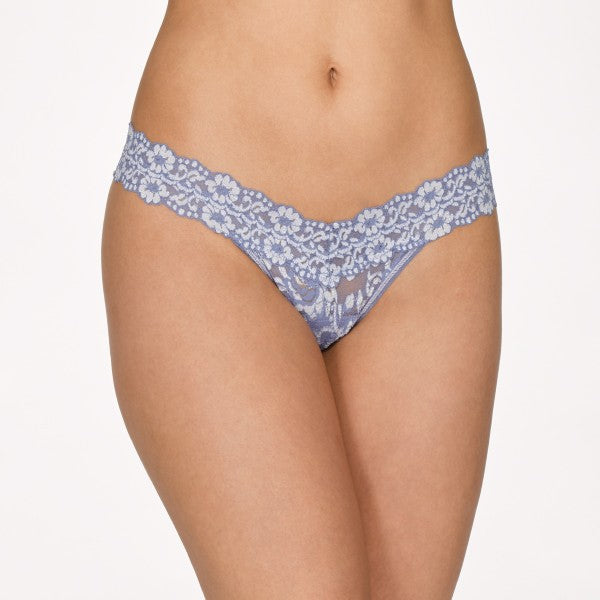 Cross Dyed Thong Low Rise Chambray/Ivory