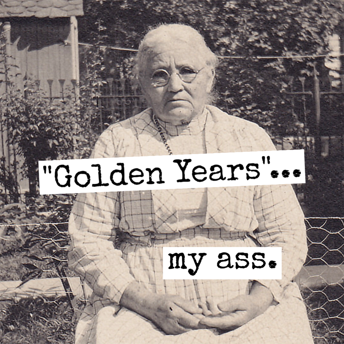 "Golden Years"... My Ass. Fridge Magnet. 332