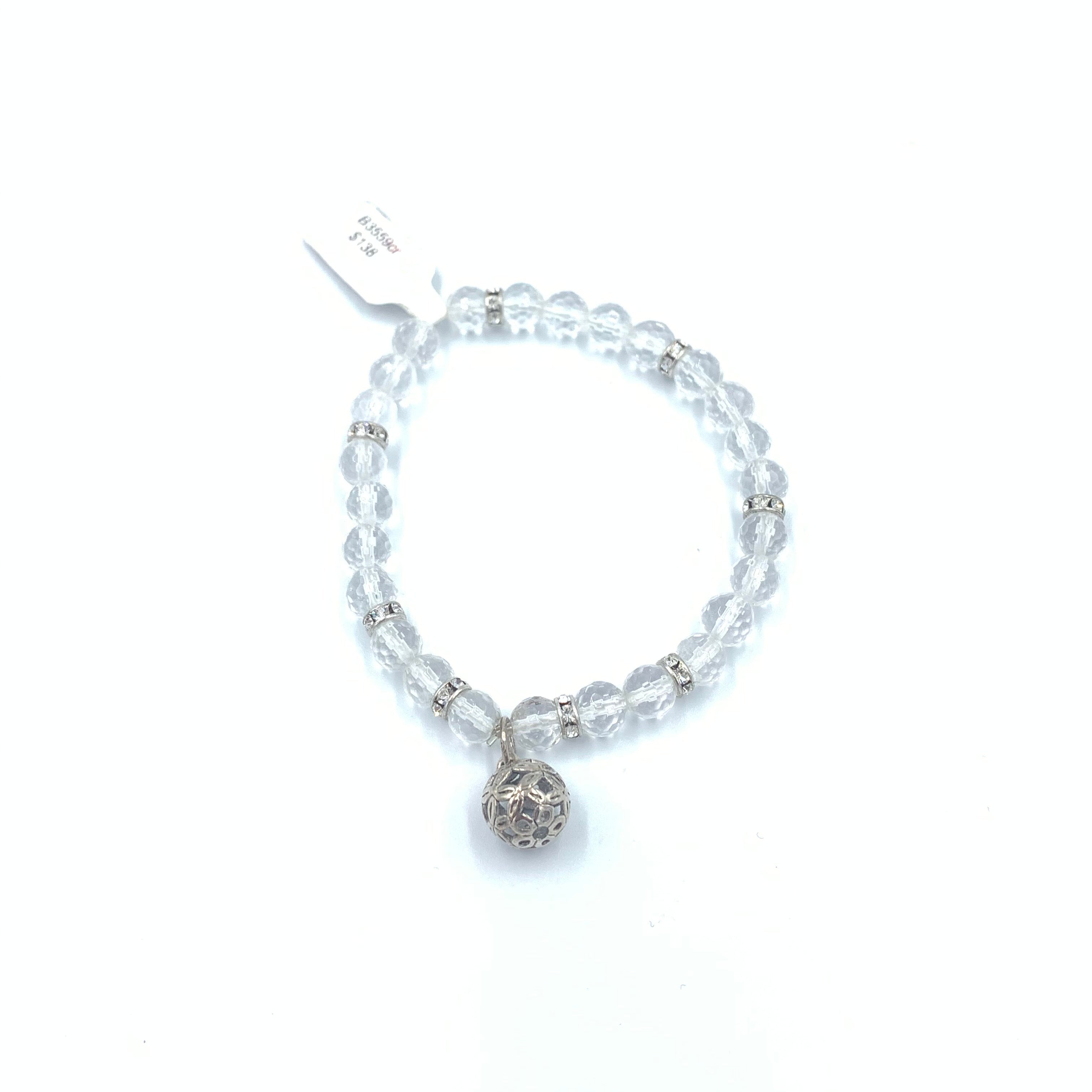 Joanna Bisley Rock Crystal, Swarovski Crystal, with Bali Ball Bracelet