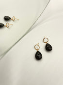 Joanna Bisley Black Onyx Teardrop on Circle Stud-2