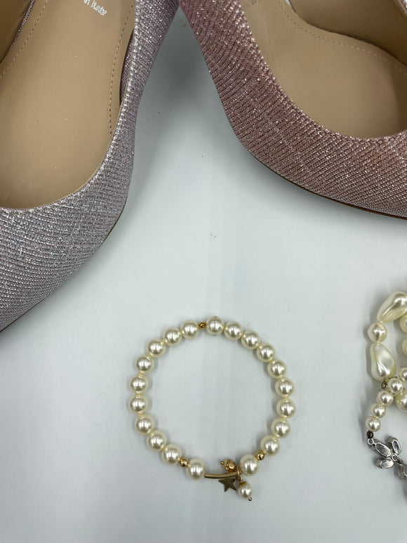 Joanna Bisley 14kt Goldfill Star Cluster with 8mm Pearl Bracelet