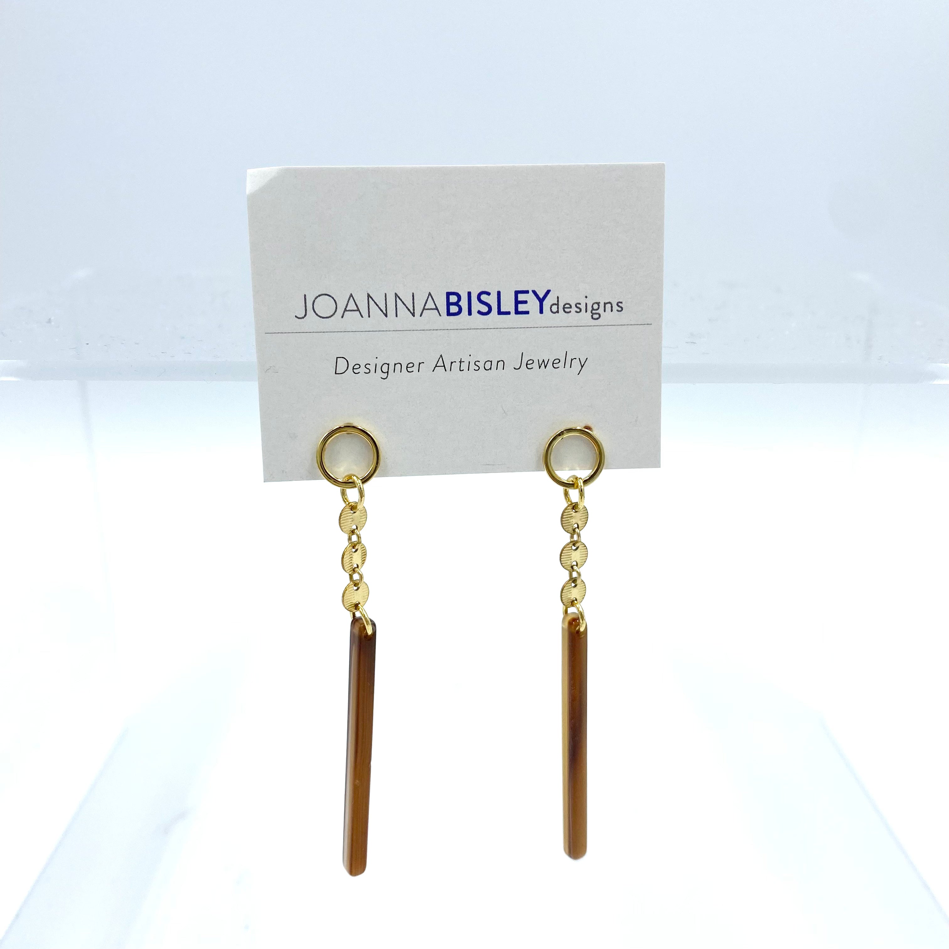 Joanna Bisley Brown Sugar Stick Goldfill Earrings