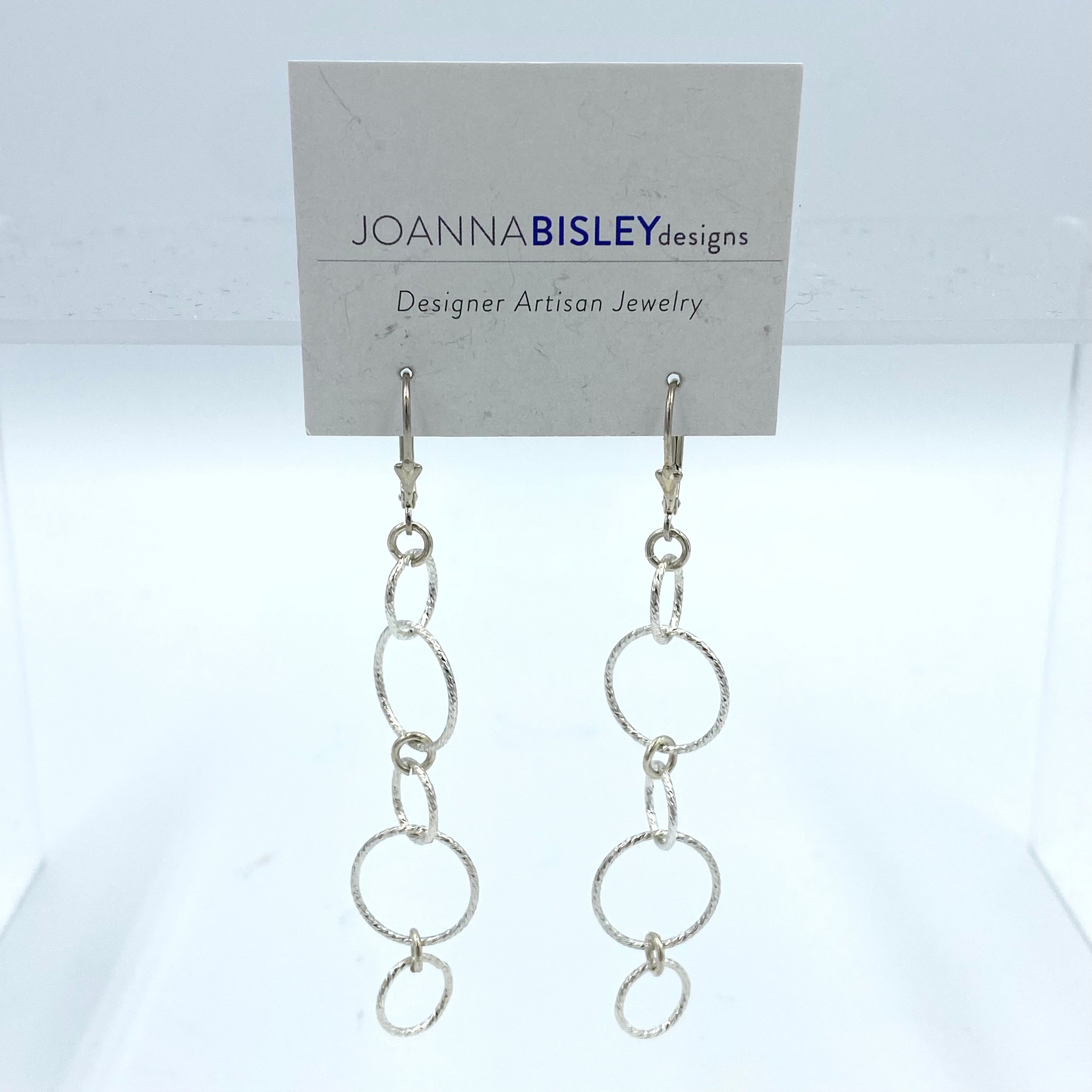 Joanna Bisley Sterling Silver Long Hoop Earrings