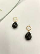 Joanna Bisley Black Onyx Teardrop on Circle Stud-6