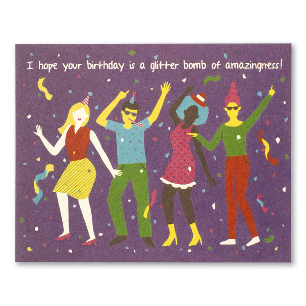 Love Muchly (BD) Birthday Card: I Hope Your Birthday Is A Glitter Bomb Of Amazingness!