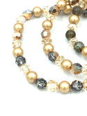 Joanna Bisley Swarovski Crystal Rose Gold, Vintage Pearl Bracelet B3614