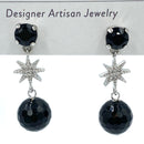 Joanna Bisley Onyx Large Sunburst Earrings-2