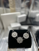 Joanna Bisley Swarovski Crystal Sterling Silver Disc Necklace N3533-3