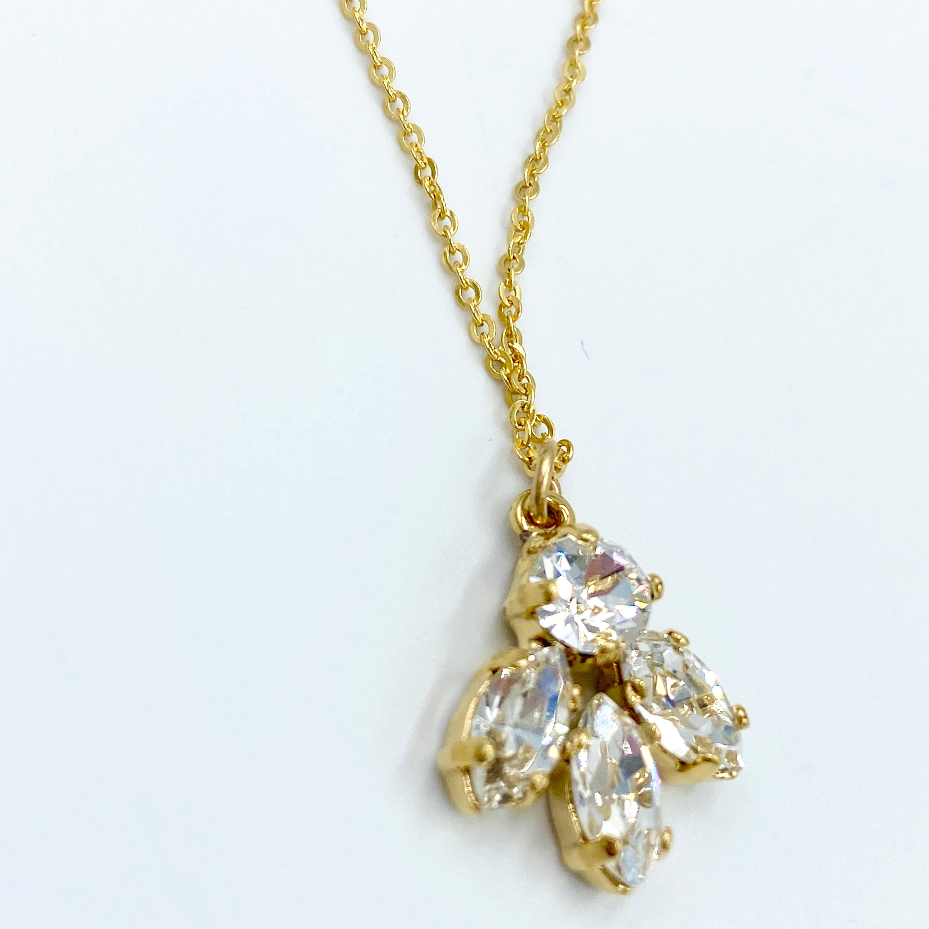 Joanna Bisley CLAUDIA Swarovski Crystal 14Kt Goldfill Necklace