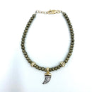 Joanna Bisley Faceted Pyrite Gold Vermuel Cubic Zirconia Charm Bracelet-1