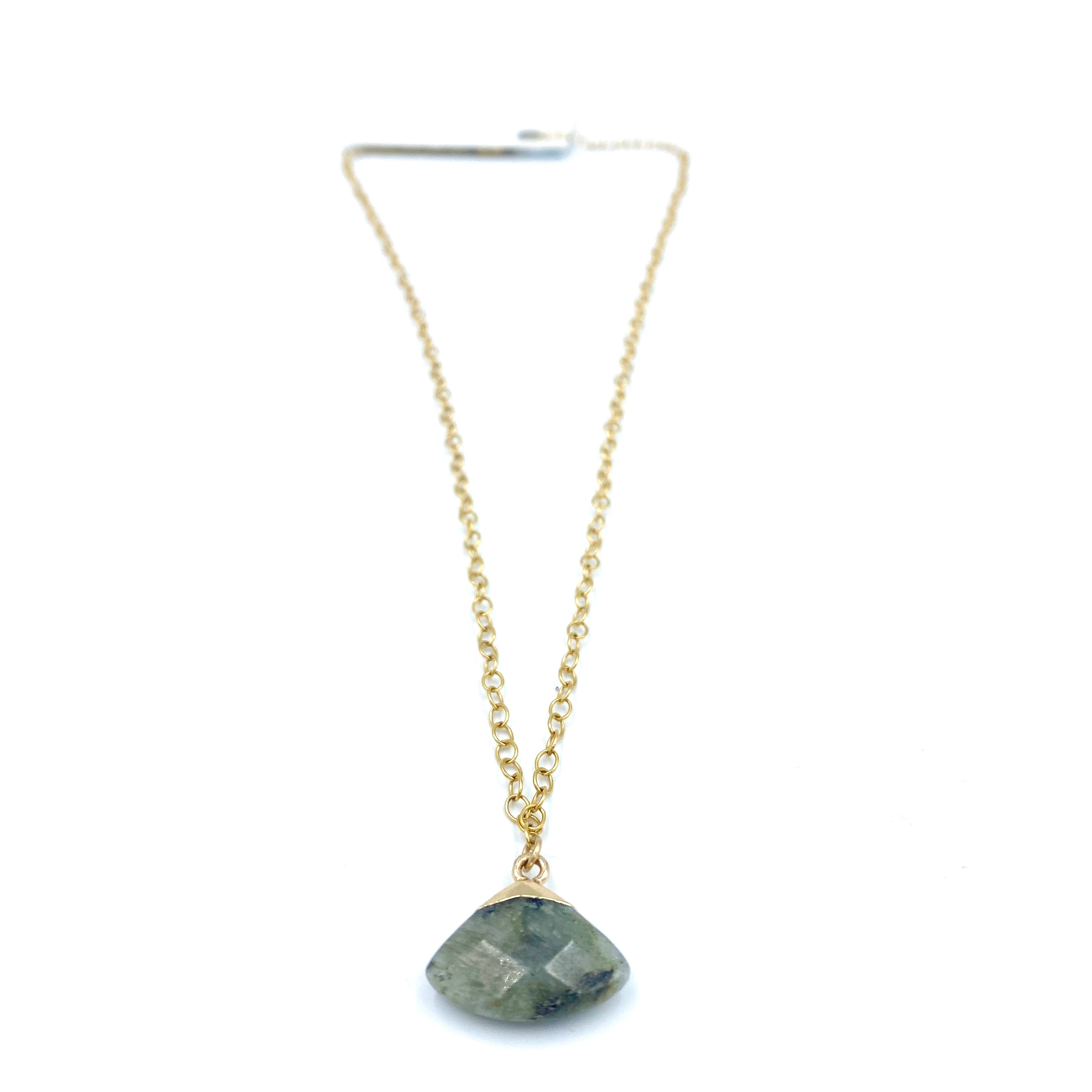 Joanna Bisley Labradorite Large 14kt Goldfill Chain 18 inch necklace