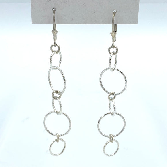 Joanna Bisley Sterling Silver Long Hoop Earrings