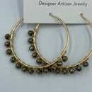 Joanna Bisley Pyrite 14kt Goldfill Hoop Earrings-2