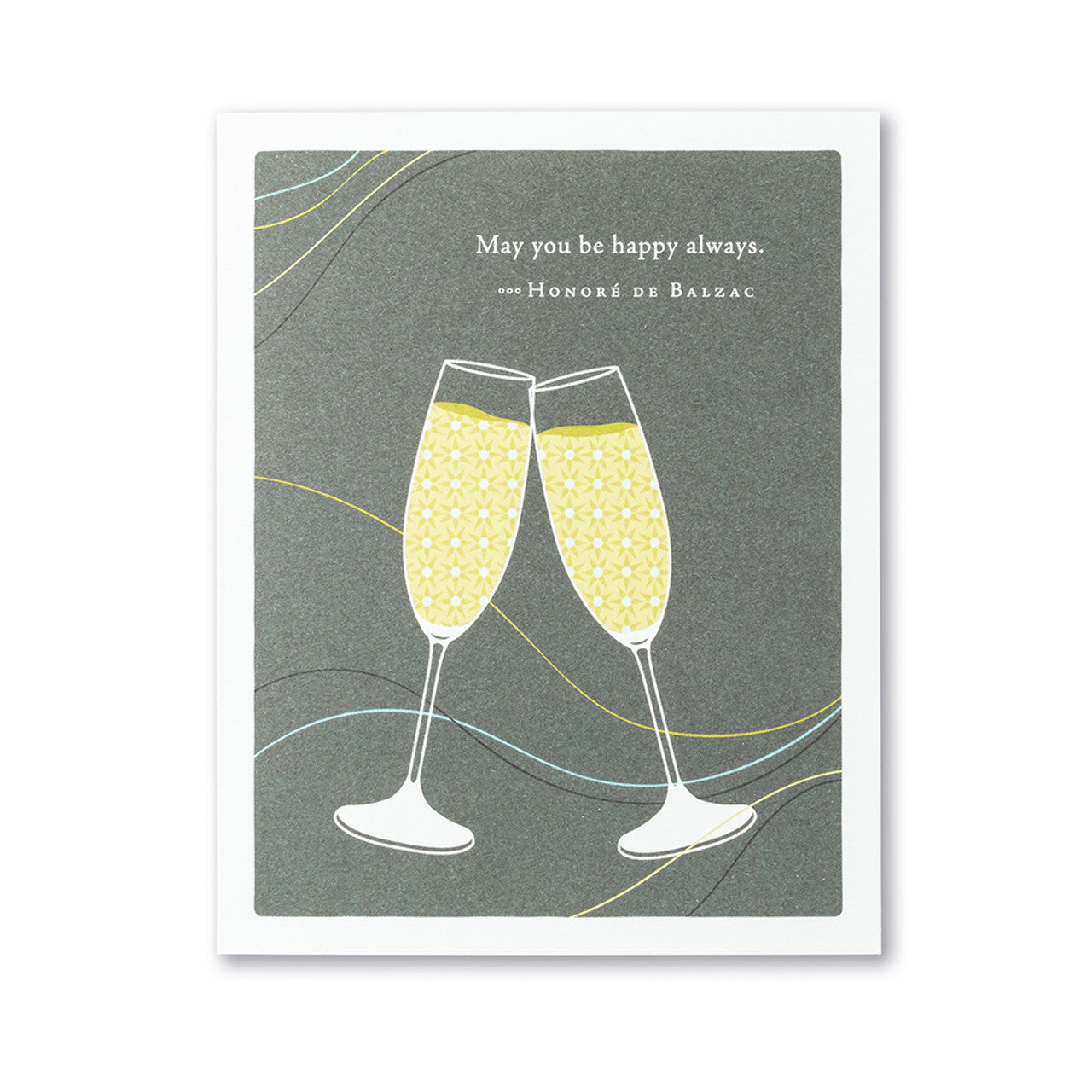 Positively Green (WED) Wedding Card: May You Be Happy Always