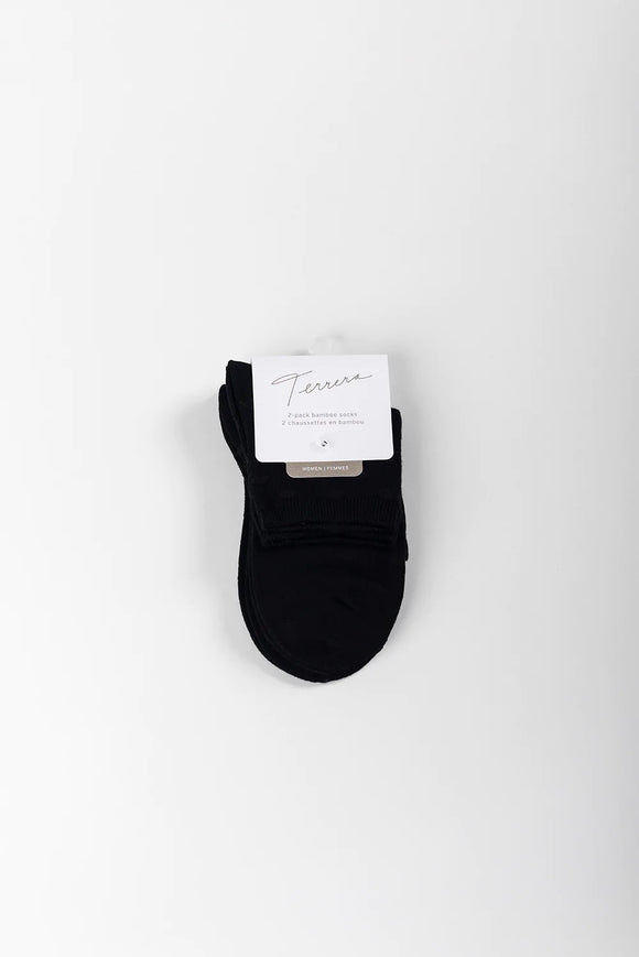 Terrera Ladies Micro Crew Length Bamboo Socks - 2 pack