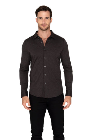 Buy expresso Raffi Long Sleeve Button up Front
