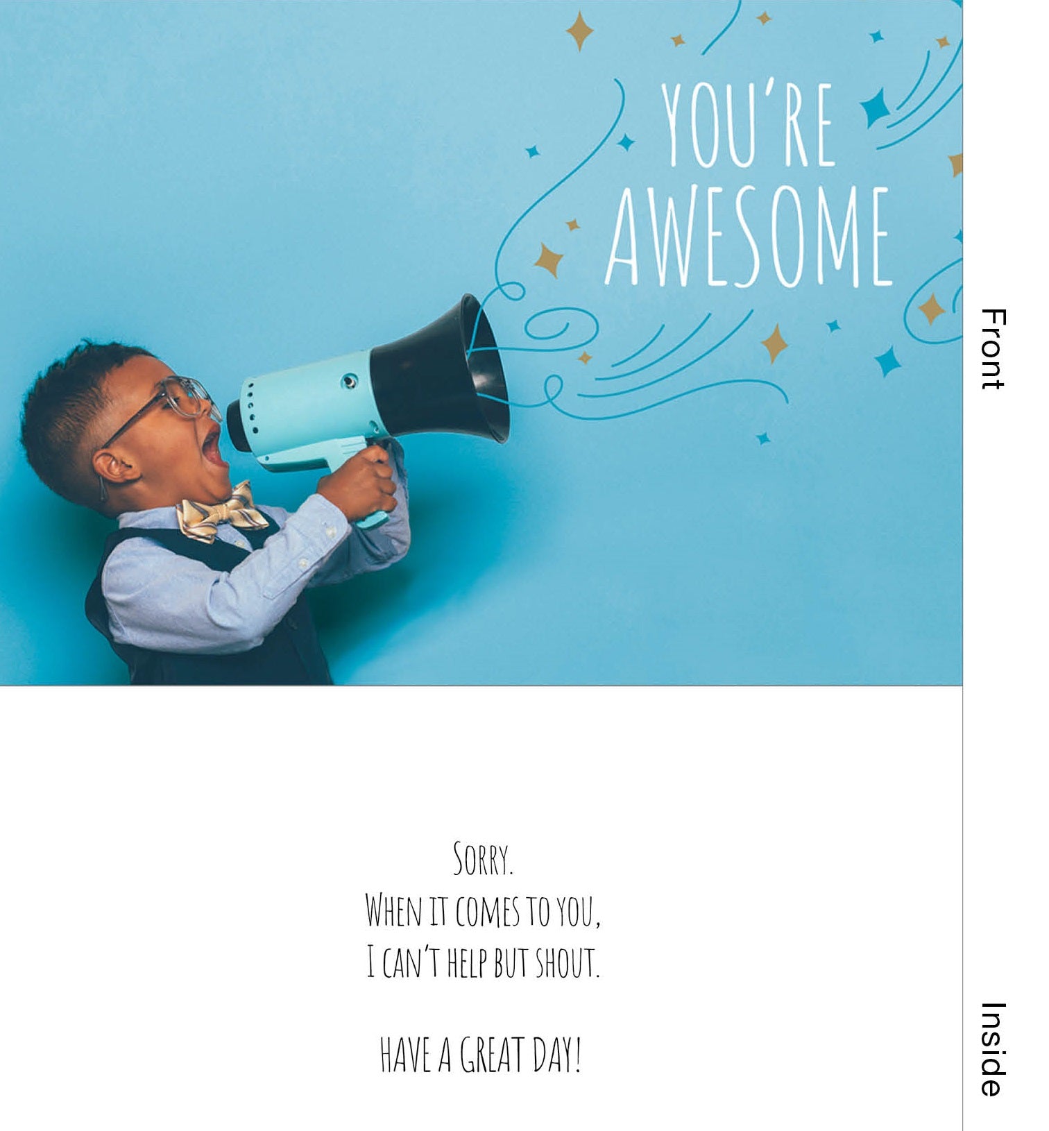 Design Design Greeting Card - Shout You're Awesome
