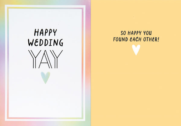 Design Design Greeting Card - Happy Wedding Yay