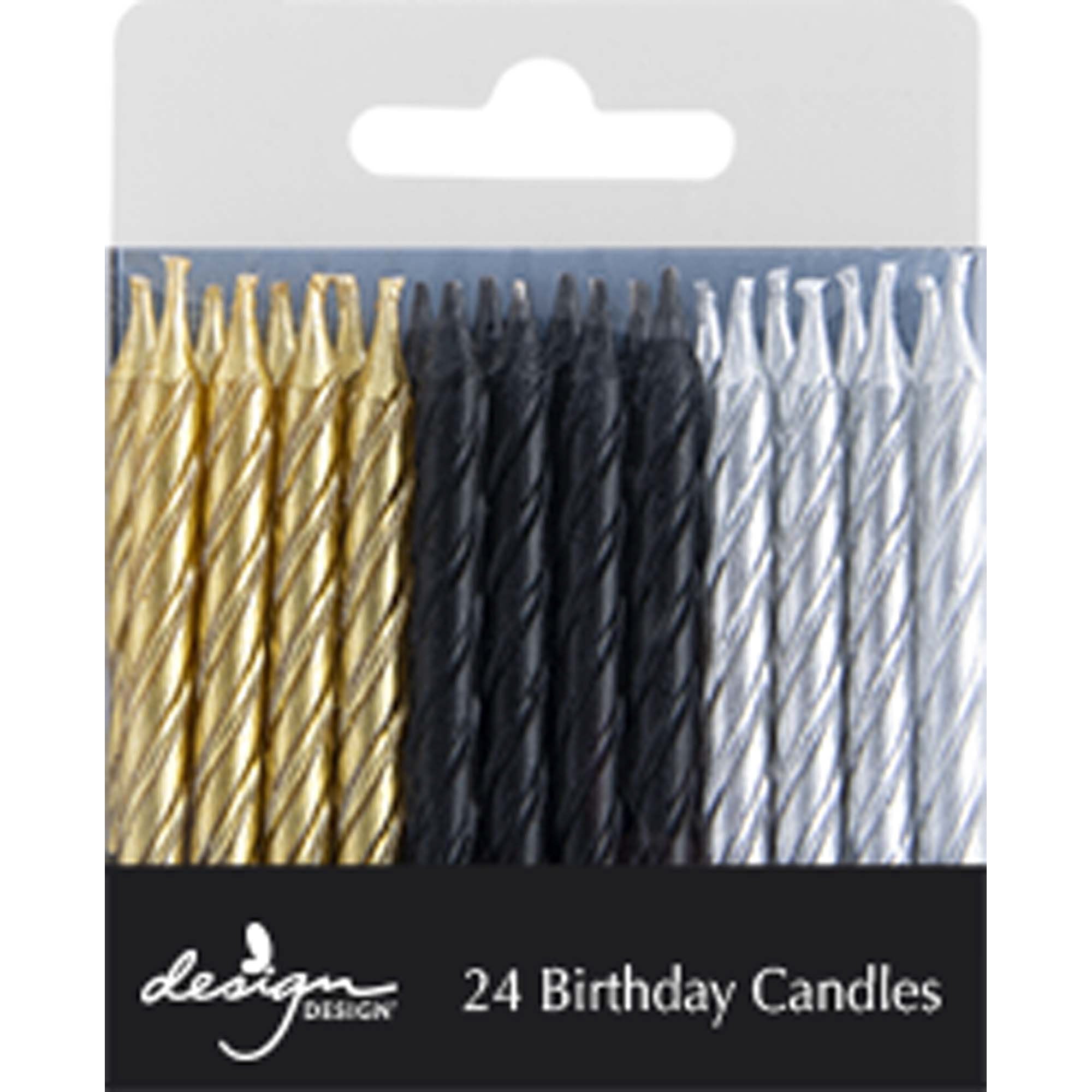 Buy black-gold-twist Design Design 24 Candles